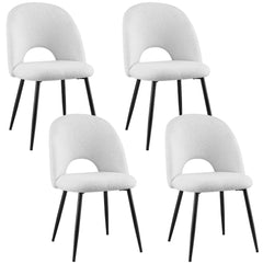 1 Set of 4 Artiss Dining Chair Boucle Sherpa