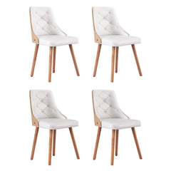 1 Set of 4 Artiss Dining Chairs White PU