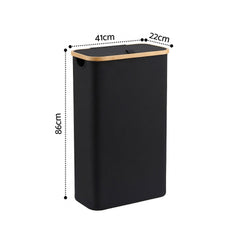 Artiss Laundry Basket with Removable Bag Foldable Black