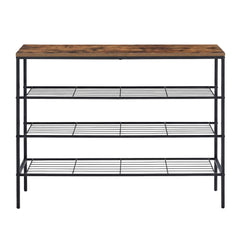 Artiss Shoe Rack 4 tier Storage Organiser Walnut