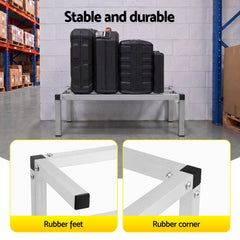 Giantz 61x36cm Aluminum Dunnage Rack Heavy Duty Kitchen Storage Platform