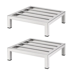 Giantz 35x35cm Dunnage Rack 2-Pack Stainless Steel Kitchen Floor Stand