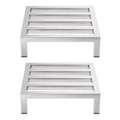 Giantz 35x35cm Dunnage Rack 2-Pack Stainless Steel Kitchen Floor Stand