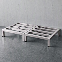 Giantz 35x35cm Dunnage Rack 2-Pack Stainless Steel Kitchen Floor Stand