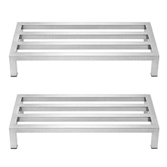 Giantz 60x35cm Dunnage Rack 2-Pack Stainless Steel Kitchen Floor Stand