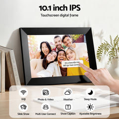 Artiss Digital Photo Frame 10.1 Inch WIFI Touch-Screen Picture Video Player 32G