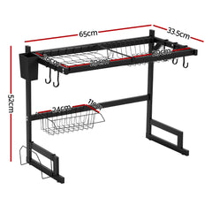 Cefito Dish Drying Rack for Kitchen Storage Organisation Kitchen Sink Organiser Dish Drainer