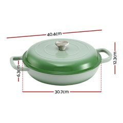 5-Star Chef 3.3L Enameled Cast Iron Dutch Oven Pot with Lid for Sourdough Bread Baking