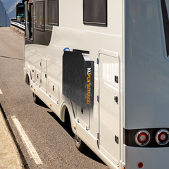 Aluminum Caravan Diesel Heater Bracket 2mm Thickness Fuel Tank Cover Double Left/Right Base 10L/15L for Caravan Trailer Toolbox Black