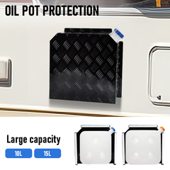 Aluminum Caravan Diesel Heater Bracket 2mm Thickness Fuel Tank Cover Double Left/Right Base 10L/15L for Caravan Trailer Toolbox Black