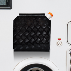 Aluminum Caravan Diesel Heater Bracket 2mm Thickness Fuel Tank Cover Double Left/Right Base 10L/15L for Caravan Trailer Toolbox Black