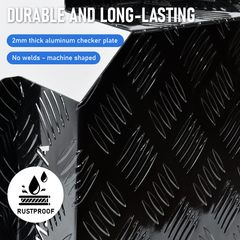 Aluminum Caravan Diesel Heater Bracket 2mm Thickness Fuel Tank Cover Double Left/Right Base 10L/15L for Caravan Trailer Toolbox Black