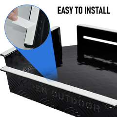 Aluminum Caravan Diesel Heater Bracket 2mm Thickness Fuel Tank Cover Double Left/Right Base 10L/15L for Caravan Trailer Toolbox Black