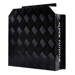 Aluminum Caravan Diesel Heater Bracket 2mm Thickness Fuel Tank Cover Double Left/Right Base 10L/15L for Caravan Trailer Toolbox Black