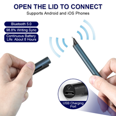 Smart Digital Notebook AI Powered Digital Sketchbook Set with Sync Pen and A5 Erasable Paper Refill for Drawing Writing Notetaking Bluetooth Real Time Sync