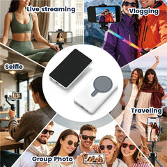 5 Inch Magnetic Selfie Monitor for iPhone Touch Screen Rear Camera Viewfinder Wireless Screen Mirroring Vlogging Live Streaming Remote Control