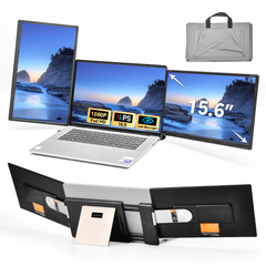 15.6" Laptop Screen Dual Monitor Extender Portable 1080P IPS USB-C Plug and Play Fits 10-17.3Inch Laptops Compatible with Windows Mac Chrome Android Linus