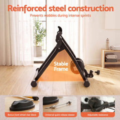 Everfit Bike Trainer Stand Indoor Riding Bicycle 6 Level Cycling Home Gym Black