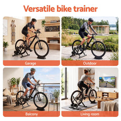 Everfit Bike Trainer Stand Indoor Riding Bicycle 6 Level Cycling Home Gym Black