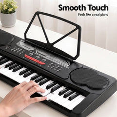 Alpha 49 Key Electronic Keyboard Portable Digital Piano Musical Instrument Black