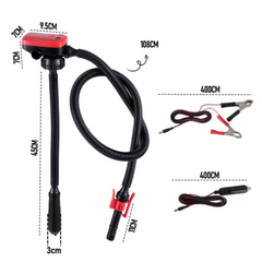 12V Portable Electric Oil Pump Handheld Diesel Pump 14.4LPM/3.2GPM Pump Oil Fuel Water Transfer Pump With Auto-stop Sensor and 3 Power Supply