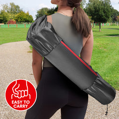 10mm Thick Yoga Mat High Density NBR Anti-Slip Fitness Exercise Mat for Stretching Muscles Pilates Abs Plank Training Bodybuilding Home Gym Equipment Black