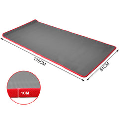 10mm Thick Yoga Mat High Density NBR Anti-Slip Fitness Exercise Mat for Stretching Muscles Pilates Abs Plank Training Bodybuilding Home Gym Equipment Black
