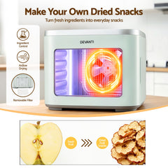 Devanti Food Dehydrator Machine 5 Tray Mini Fruit Dryer Maker Green