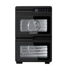 Devanti 12 Trays Food Dehydrator Dual-Zone Stainless Steel Fruit Jerky Dryer