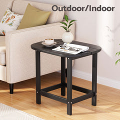 Gardeon Outdoor Coffee Side Table HDPE Desk Patio Furniture Camping Garden Black