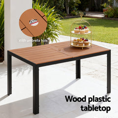 Gardeon 7PCS Outdoor Dining Set Table and Chairs Patio Garden Furniture Bistro Set