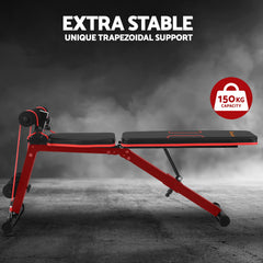 Everfit Weight Bench Adjustable FID Bench Press Home Gym 150kg Capacity
