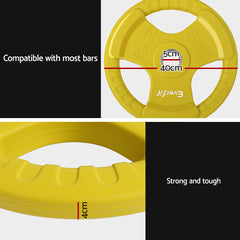 Everfit Weight Plates Olympic 20kg Dumbbell Barbell Plate Weight Lifting Home Gym Yellow