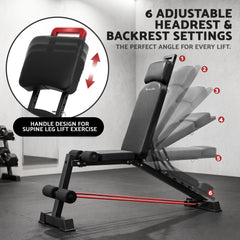 Everfit Adjustable Weight Bench Foldable Multi-Function Weight Bench