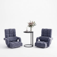 Artiss Floor Sofa Chair & Coffee Table Set, Swivel Lounge Recliner Side Tables