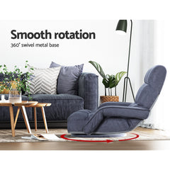 Artiss Floor Chair Lounge Sofa Swivel Charcoal