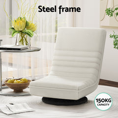 Artiss Floor Lounge & Round Coffee Table Side End Table with Charging Station Set
