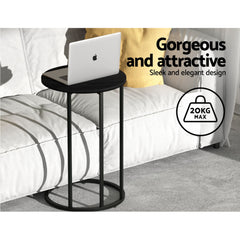 Artiss Single Sofa Bed and Side Table Set, Adjustable Recliner Narrow End Table