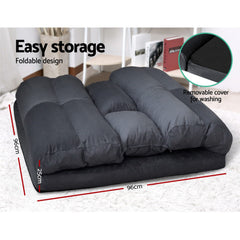 Artiss Floor Lounge Sofa Bed & Coffee Table 2 Tier Marble Effect Side Table Set