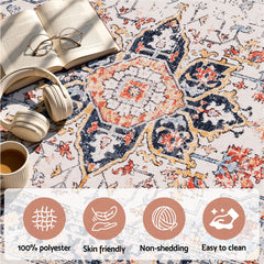 Artiss 60 x 300 cm Runner Rugs For Living Room No Heavy Rubber Crease-Free Foldable Design For Kitchen Entryway And Bedroom 100% Polyester Water-repellent Resistant Non-Shedding