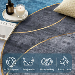 Artiss Washable Floor Rug 200X290cm Large Geometric Area Rug Modern Floor Carpet