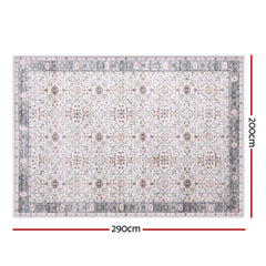Artiss Washable Floor Rug 200x290cm Large Area Rug Modern Living Room Carpet