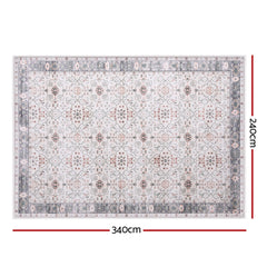 Artiss Washable Floor Rug 240X340cm Large Area Rug Modern Living Room Carpet