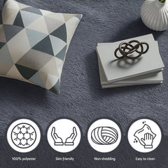 Artiss Floor Rug 140x200cm Plush Area Shaggy Rug Living Room Bedroom Carpet Grey