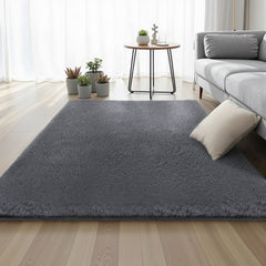 Artiss Floor Rug 140x200cm Plush Area Shaggy Rug Living Room Bedroom Carpet Grey