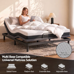 Giselle 18cm Double Memory Foam Mattress Dual Feel Reversible Charcoal Foam