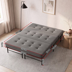 Giselle Double Folding Bed with Mattress Metal Frame Guest Bed 15cm Foam Foldable