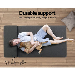 Giselle Bedding Foldable Mattress Folding Foam Bed Floor Mat Grey