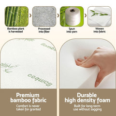 Giselle Foldable Mattress Folding Foam Mattresses Bamboo Queen