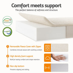 Giselle Bedding Foldable Mattress Fleece Portable 3-fold Folding Foam Mattresses